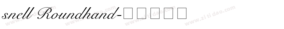 snell Roundhand字体转换